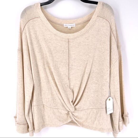 Coco + Jaimeson Twist knot front sweater - Picture 2 of 6